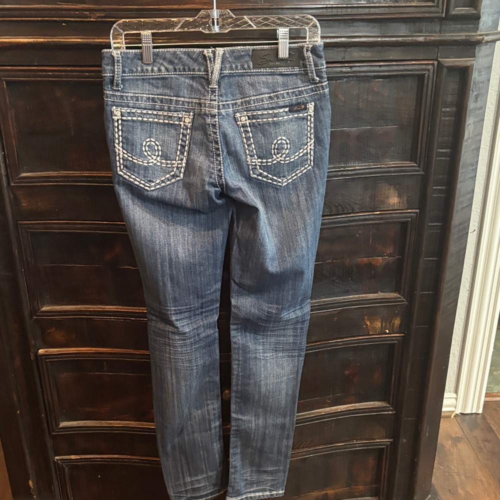 Seven7 Dark Blue Straight Leg Jeans size 28 - Picture 2 of 3